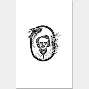 Edgar Allan Poe Illustration by Ash Claise Posters and Art